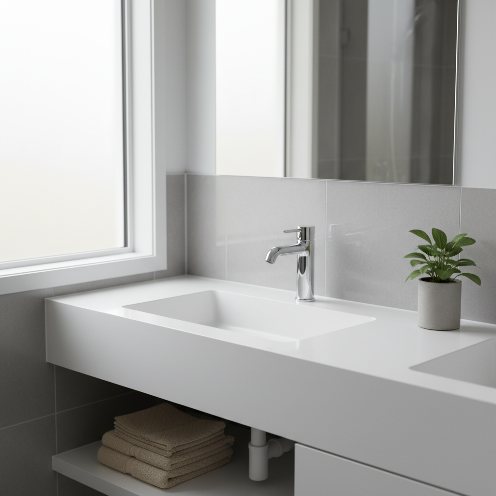 Completed bathroom renovation by VSR Gas & Heating in West London